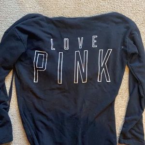 Love pink hooded sweatshirt